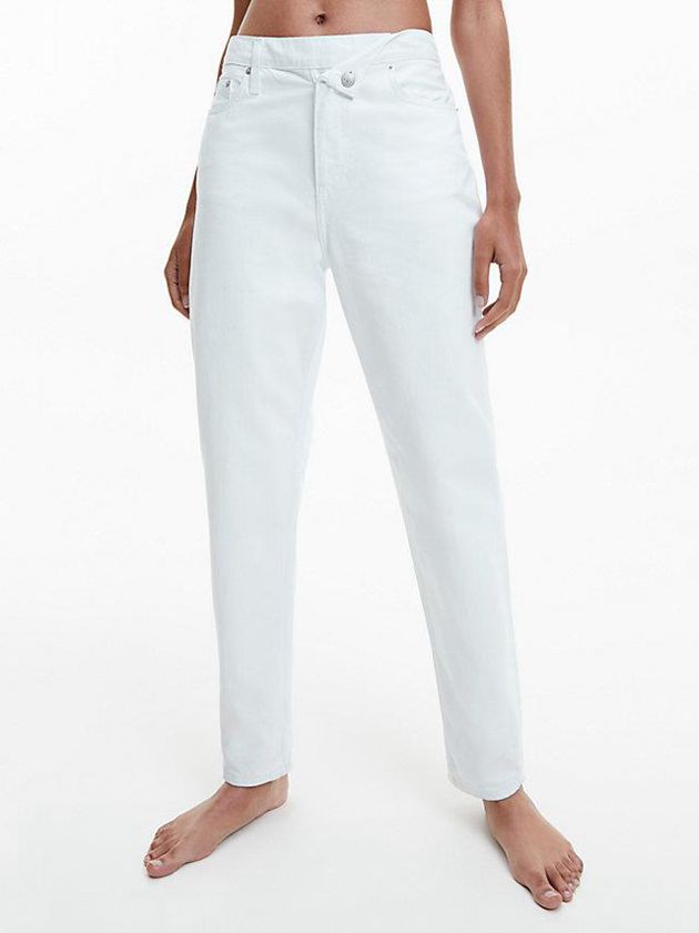 Calvin Klein USA Coated Mom Womens Jeans White 8049257-QF